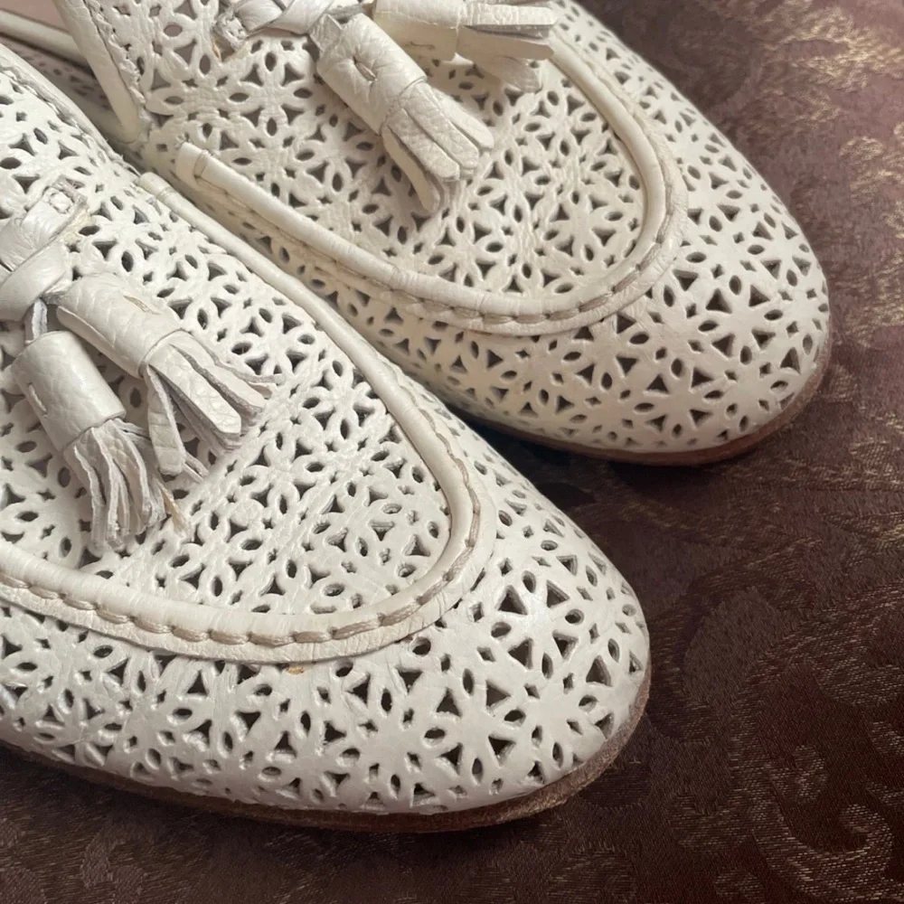 Fratelli Rossetti Cream Woven Leather Brera Loafers - Picture 2 of 14